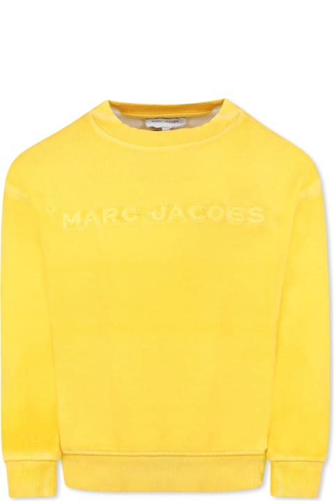 Little Marc Jacobs Sweaters & Sweatshirts for Boys Little Marc Jacobs Yellow Sweatshirt For Kids With Logo
