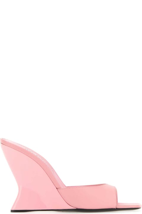 أدوات منزلية Sergio Rossi Pink Nappa Leather Evangelie Mules