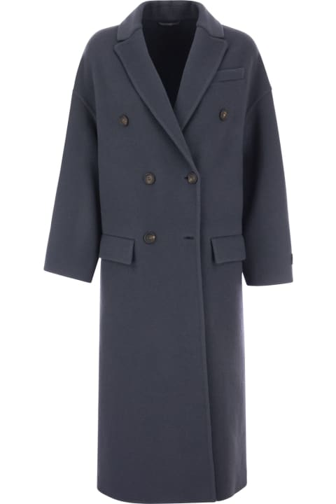Coats & Jackets for Women Brunello Cucinelli Wool And Cashmere Double-breasted Coat