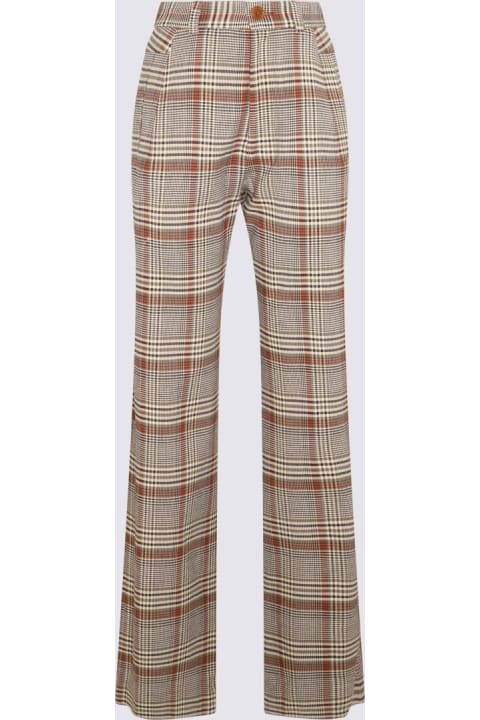 Vivienne Westwood for Women Vivienne Westwood Brown Multicolour Viscose-wool Blend Trousers
