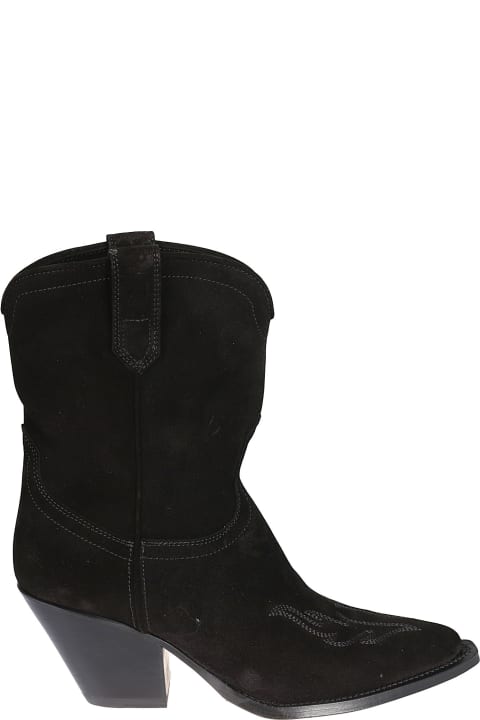 Perla Flame Velour Ankle Boots