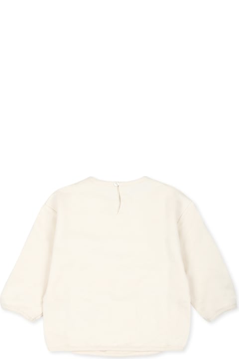 Gucci Sweaters & Sweatshirts for Baby Girls Gucci Ivory Sweatshirt For Baby Girl With Horsebit