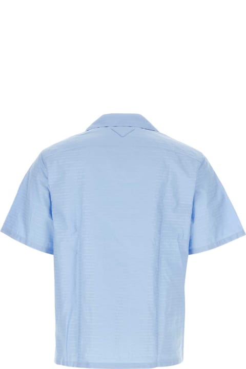 Shirts for Men Prada Embroidered Poplin Shirt