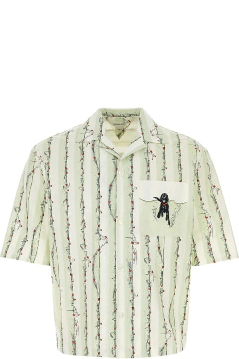 Shirts for Men Bottega Veneta Embroidered Poplin Shirt