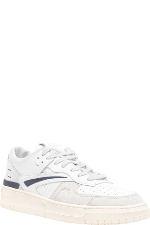 D.A.T.E. Sneakers for Men D.A.T.E. Torneo Vintage Sneakers In White And Blue D.A.T.E.