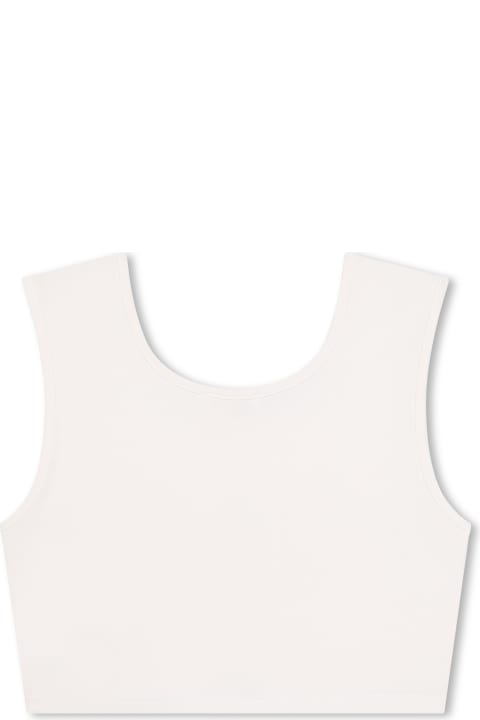 Chloé for Kids Chloé Cropped Tank Top With Embroidery