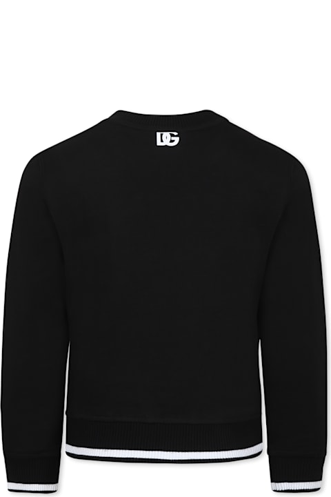 Homeware Dolce 
Gabbana Black Sweatshirt For Kids With Logo