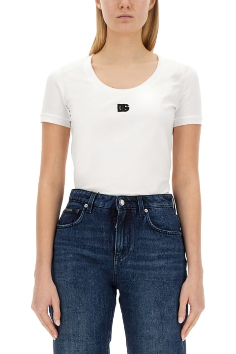 Topwear for Women Dolce & Gabbana Logo Cotton T-shirt