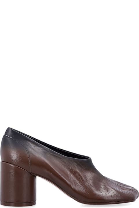 MM6 Maison Margiela Ombré Leather Anatomic Block-heel Pumps