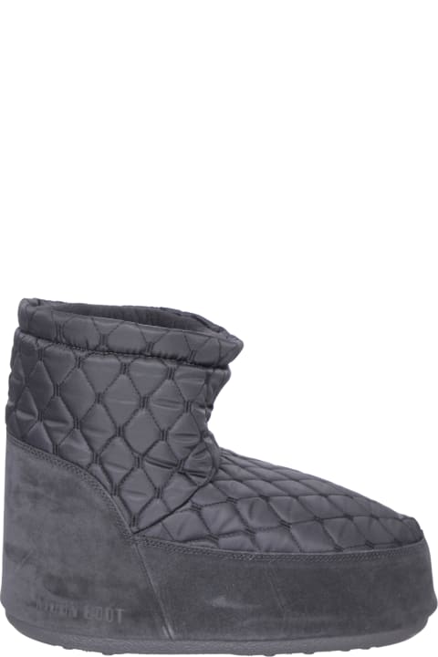 Boots for Men Moon Boot Icon Low No Lace Quilted Black