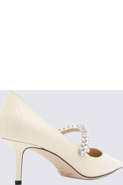 High-Heeled Shoes for Women Jimmy Choo Cream Leather Bing Pumps