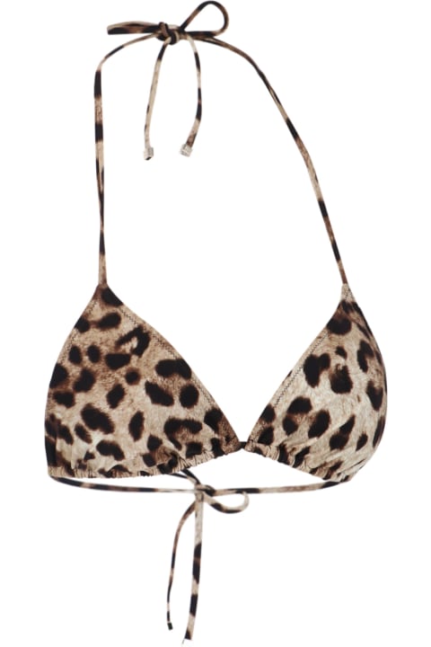 Dolce & Gabbana Swimwear for Women Dolce & Gabbana Animal Print Bikini Top