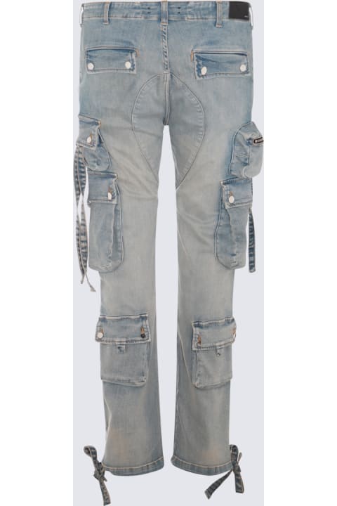 Clothing Sale for Men AMIRI Indigo Blue Cotton Jeans