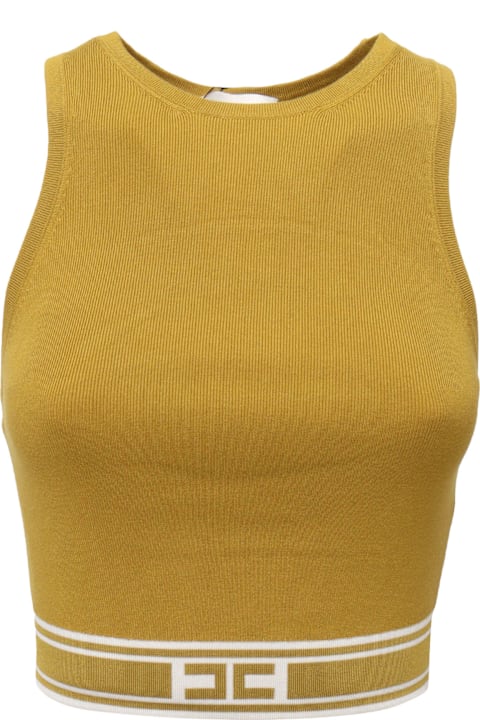 Homeware Elisabetta Franchi Yellow Tricot Top