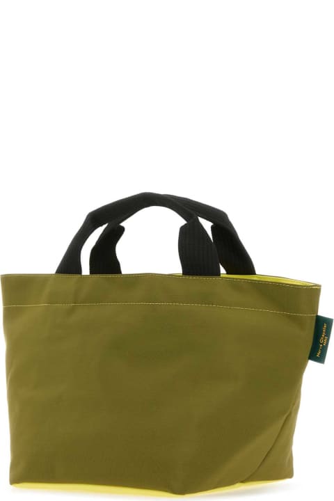 Hervè Chapelier for Women Hervè Chapelier Olive Green Canvas Shopping Bag