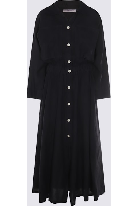 Malo Dresses for Women Malo Black Linen Maxi Dress