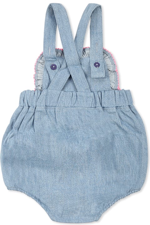 Billieblush Clothing for Baby Girls Billieblush Denim Babygrow For Babygirl With Heart