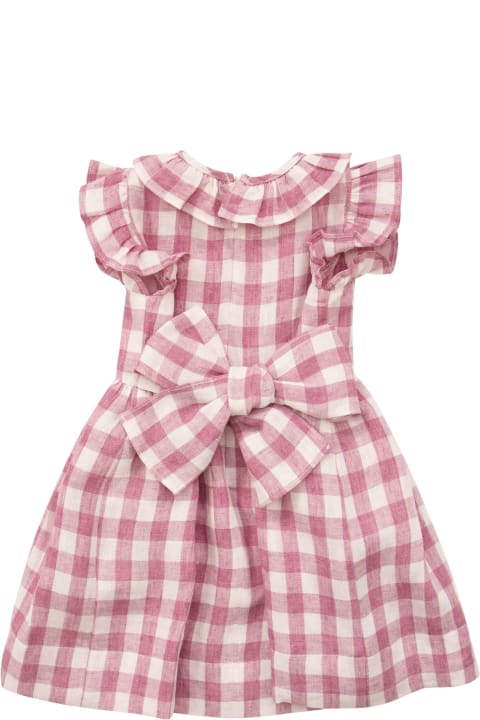 Dresses for Baby Girls Il Gufo Linen Checked Dress