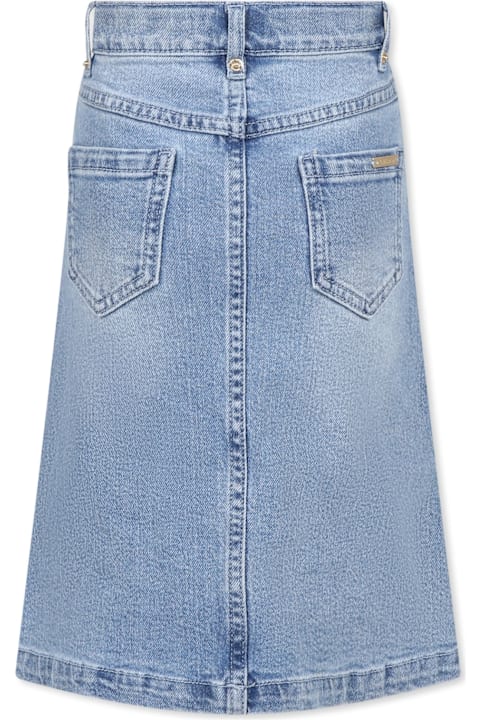 Michael Kors Bottoms for Girls Michael Kors Denim Skirt For Girl With Logo