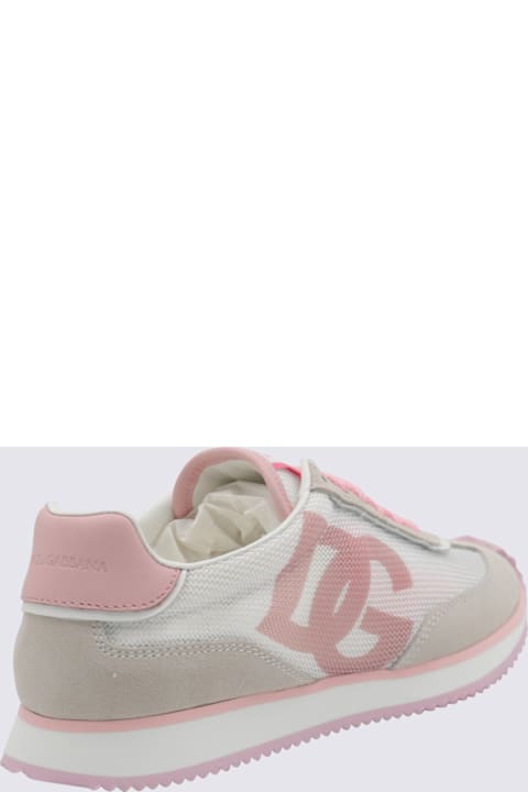 Fashion for Men Dolce & Gabbana White And Pink Sneakers