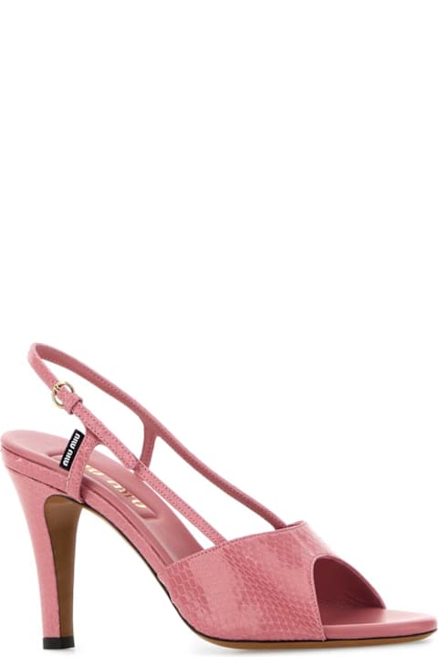 Homeware Miu Miu Pink Leather Sandals
