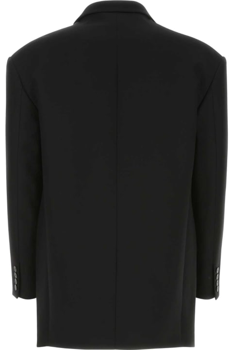 Valentino Garavani Coats & Jackets for Men Valentino Garavani Black Wool Blend Blazer