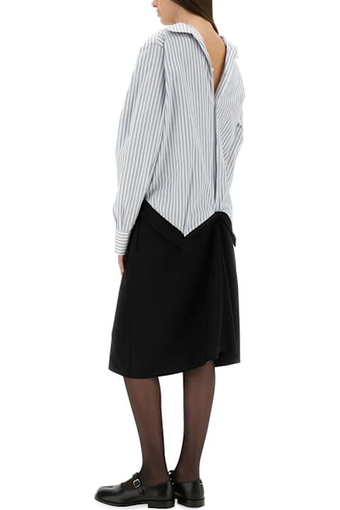 Dresses for Women Maison Margiela Inverted Striped Dress-shirt