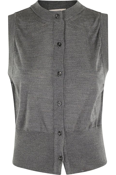 SEMICOUTURE Coats & Jackets for Women SEMICOUTURE Grey Wool Vest