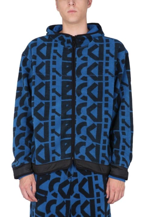 Kenzo Fleeces & Tracksuits for Women Kenzo Allover Monogram Zipped Hoodie