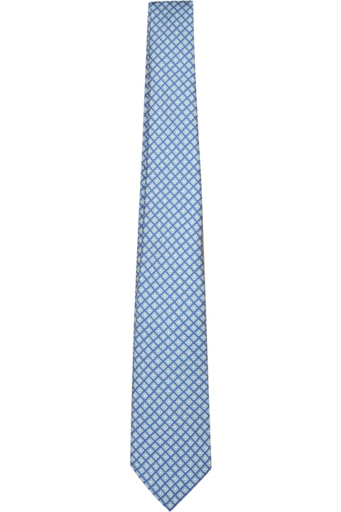 Giorgio Armani Ties for Men Giorgio Armani Light Blue Geometric Tie
