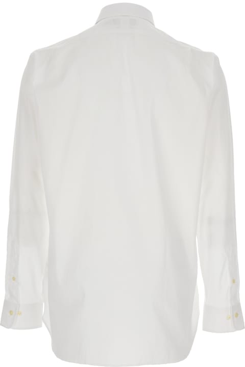 Fashion for Men Polo Ralph Lauren White Shirt With Pointed Collar And Embroidery On The Front In Cotton Man