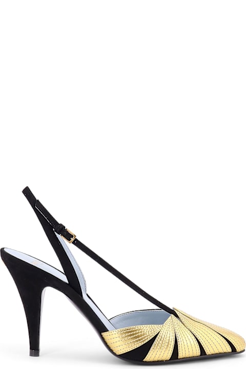 أحذية لـ السيدات Valentino Garavani Valentino Garavani Foliefoliage Suede Décolleté Slingback
