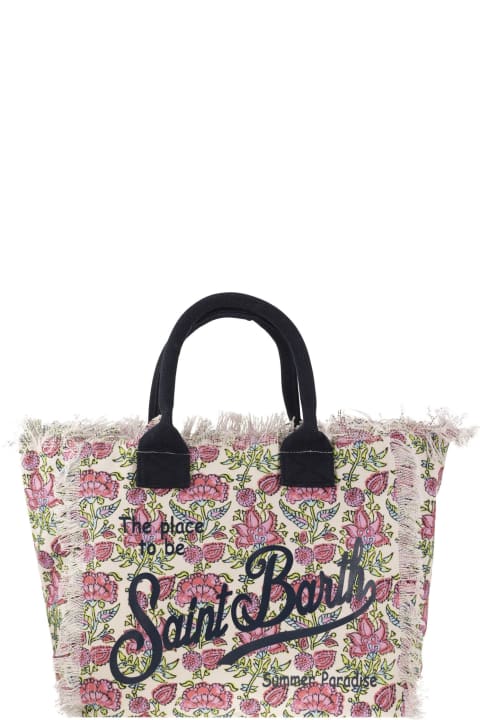 ウィメンズ新着アイテム MC2 Saint Barth Vanity - Canvas Bag With Floral Print