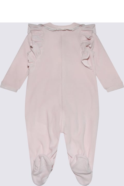 Topwear for Baby Girls Monnalisa Light Pink Cotton Jumpsuit