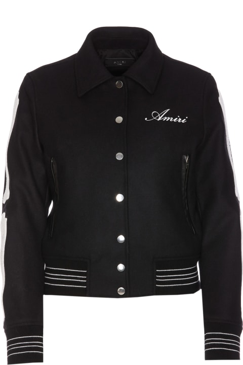 Sale for Women AMIRI Bones Varsity Jacket