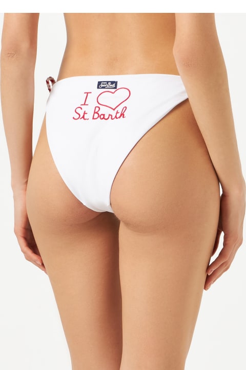 Homeware MC2 Saint Barth Woman Swim Briefs With I Love St. Barth Embroidery