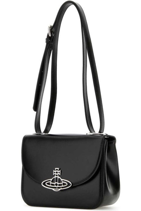 أدوات منزلية Vivienne Westwood Black Leather Linda Crossbody Bag