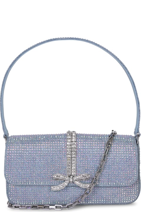 self-portrait for Women self-portrait Blue Rhinestone Baguette Bag