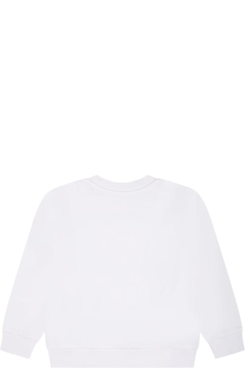 Topwear for Baby Girls Moschino White Sweatshirt For Babies With Teddy Bear