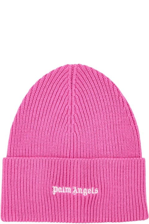 Homeware Palm Angels Logo Embroidered Ribbed-knit Beanie