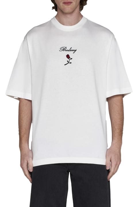 Burberry for Men Burberry Cotton T-shirt With Pink And Logo