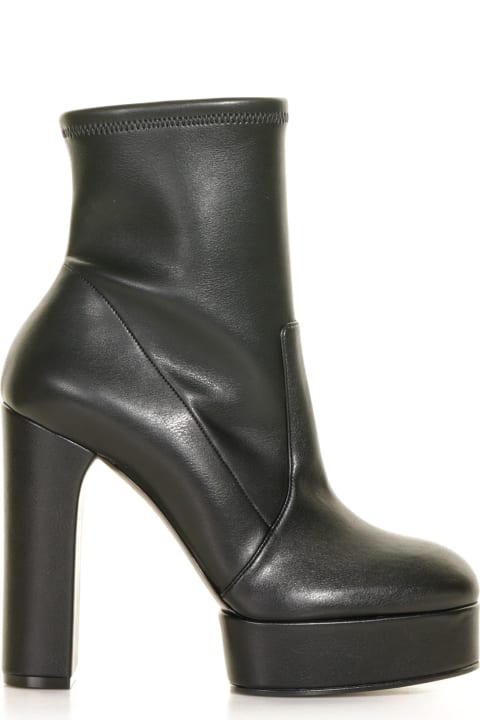 ウィメンズ Casadeiのブーツ Casadei Platform Ankle Boot In Nappa Leather