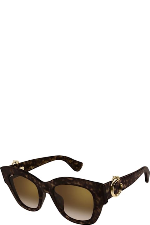 Cartier Eyewear Eyewear for Women Cartier Eyewear Cartier Ct0547s Panthère C De Cartier 002 Havana Brown Sunglasses