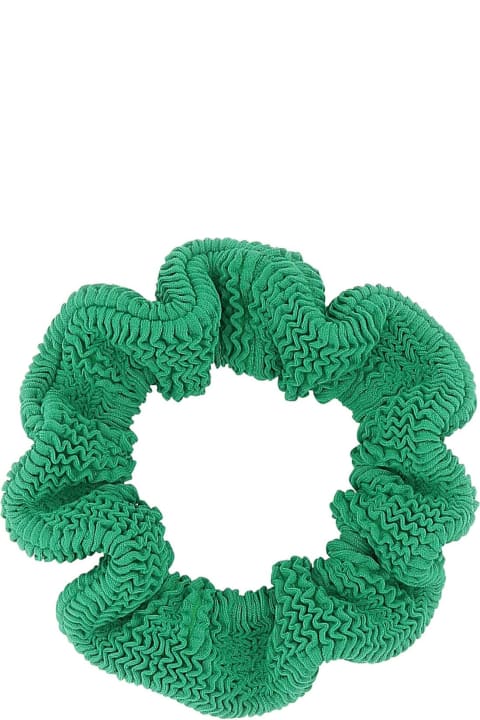 Hunza G Hair Accessories for Women Hunza G Grass Green Fabric Scrunchie