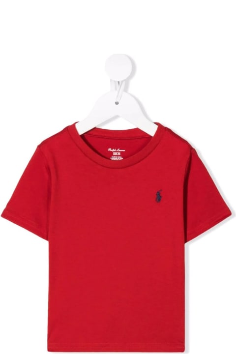 Ralph Lauren for Kids Ralph Lauren Red T-shirt With Navy Blue Pony