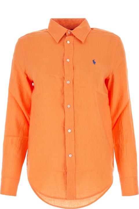 Fashion for Women Polo Ralph Lauren Orange Linen Shirt
