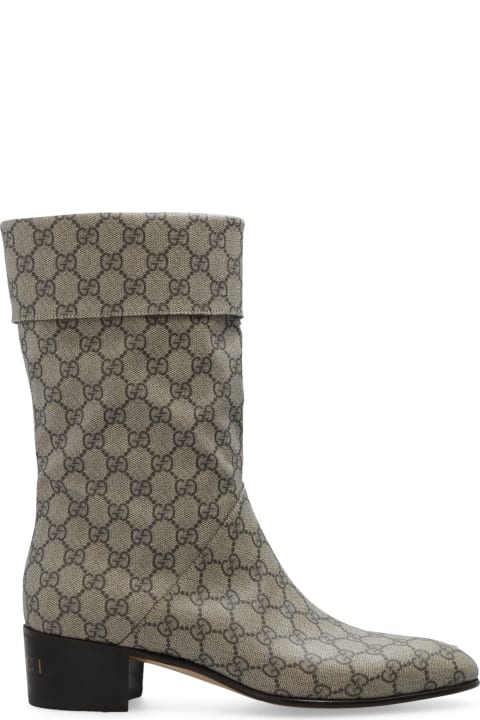 Gucci for Men Gucci Heeled Monogram Boots