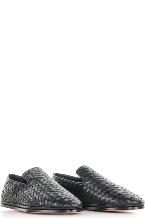 Bottega Veneta Shoes for Men Bottega Veneta Leather Slipper With Woven Pattern