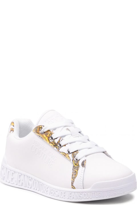 Versace Jeans Couture for Women Versace Jeans Couture Jeans Couture Logo Leather Sneakers