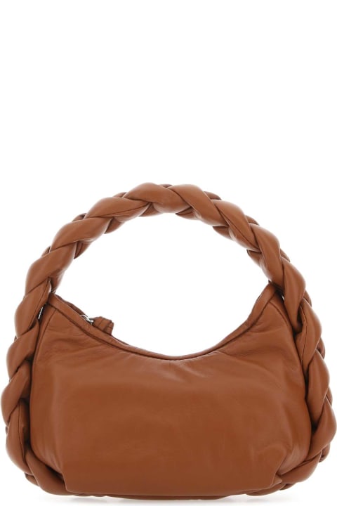 Hereu Totes for Women Hereu Brown Nappa Leather Mini Espiga Handbag